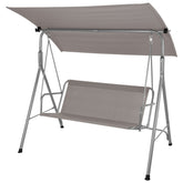 Garden Swing With Canopy - Light Grey